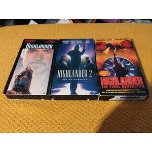Highlander Trilogy VHS Lot - Christopher Lambert